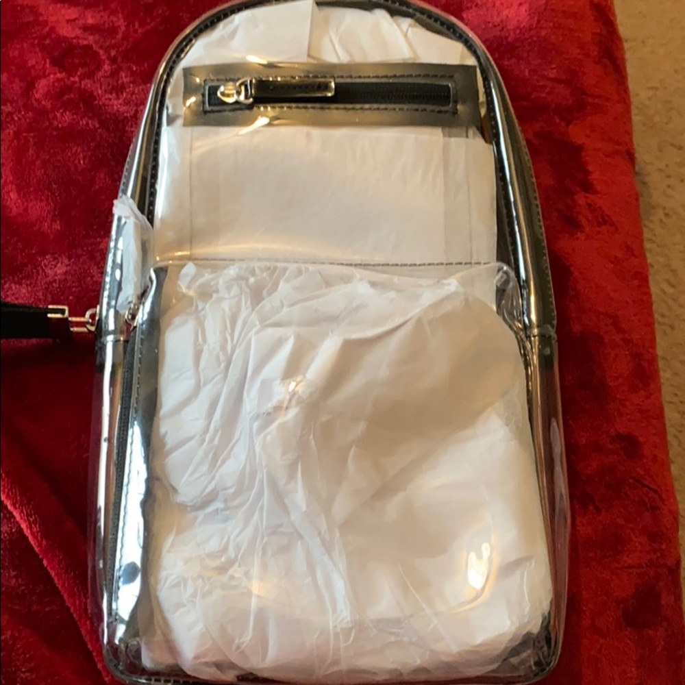Oval clear backpack 3 compartments